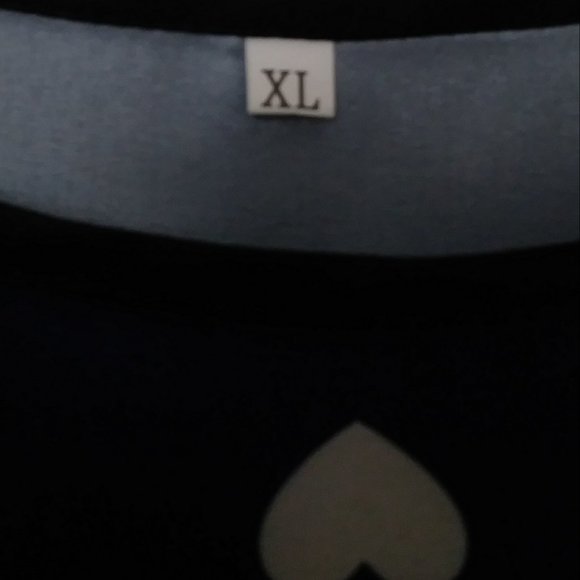 Navy Blue White Hearts Night Gown XL Size 12 in USA - Picture 11 of 16